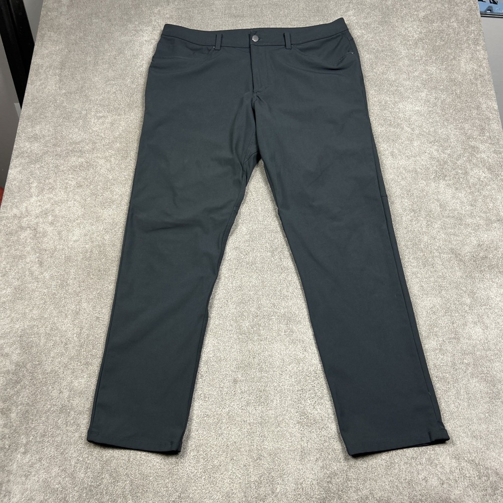Lululemon ABC Classic-Fit 5 Pocket Pant 32L Warpstreme Mens 36 Gray Chino - Picture 2 of 10